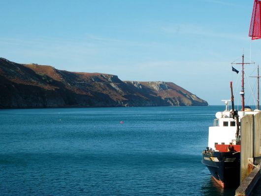 Lundy Island and the MS Oldenburg