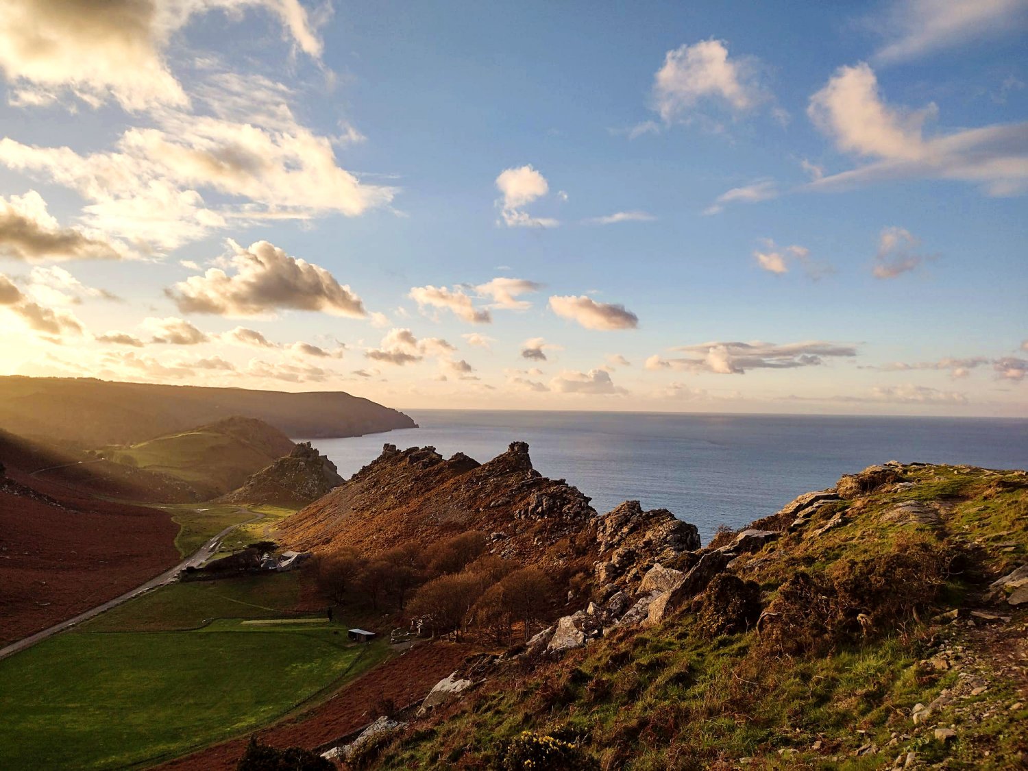 Valley of Rocks at sunset