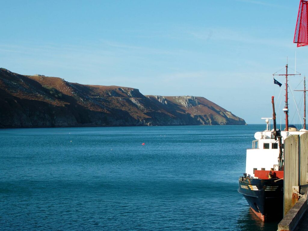 Lundy Island viewed from the North Devon coast, a popular day trip destination