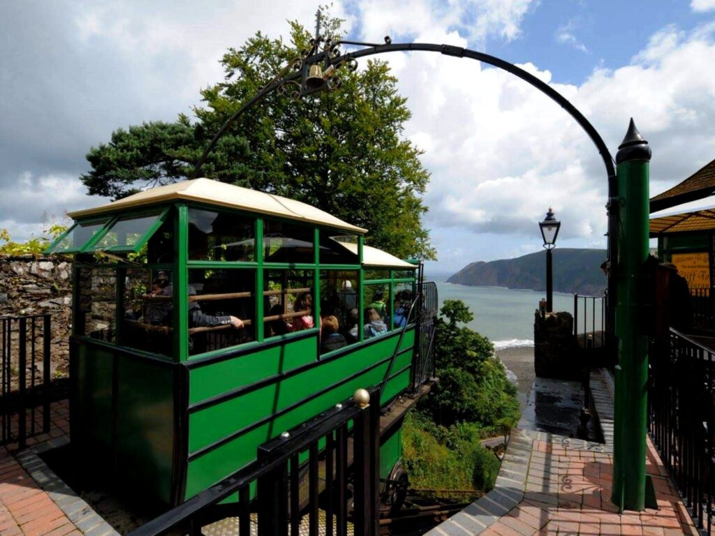 Lynton & Lynmouth Cliff Railway connecting the twin towns in Exmoor, Devon
