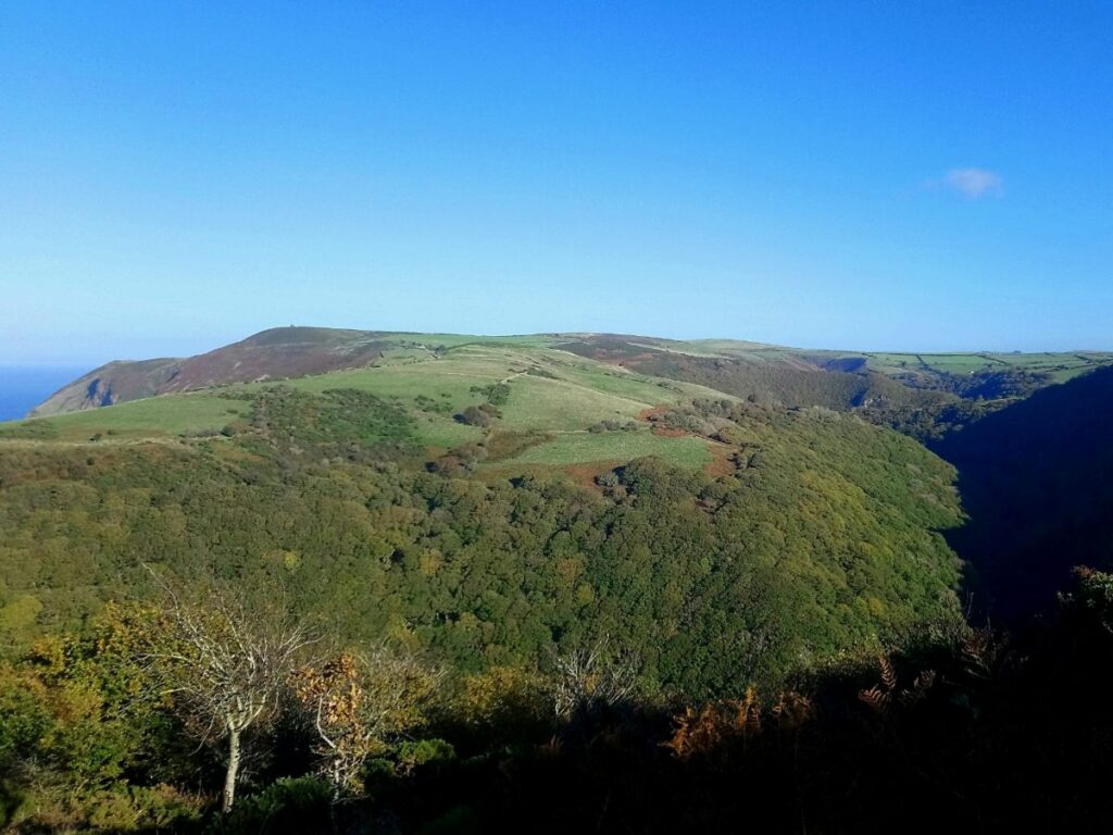 Two Moors Way long-distance walking trail across Exmoor National Park