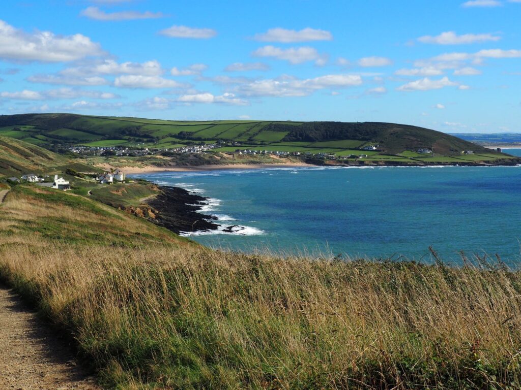 Coastal path at Baggy Point overlooking the North Devon coastline